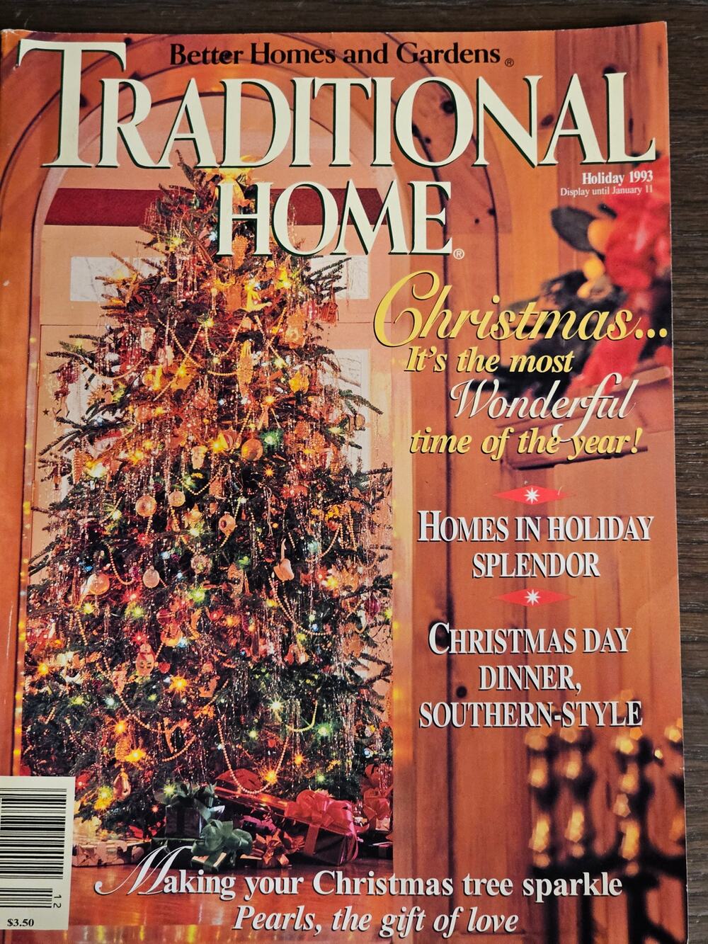 Vintage TRADITIONAL HOME Magazine Holiday December 1993 Christmas Day Dinner